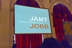 Jämt jobb storbildspresentation